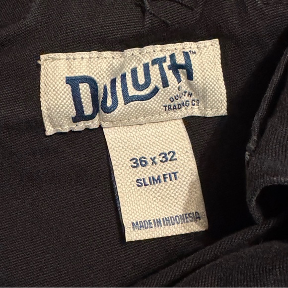Duluth Trading Co Men’s Black Fire Hose Slim Fit Cargo Pants 36x32 Soft Black - Picture 12 of 14
